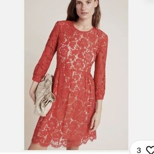 Elegant Red Lace Dress
